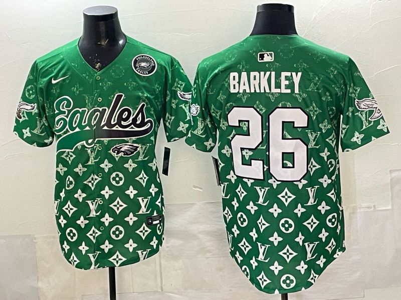 Men 2026 Philadelphia Eagles #26 Barkley Green Nike Limited NFL Jersey style 0007
